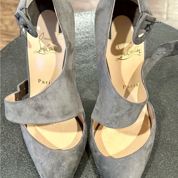 Christian Louboutin Grey Suede Sharpeta - Picture 3 of 4